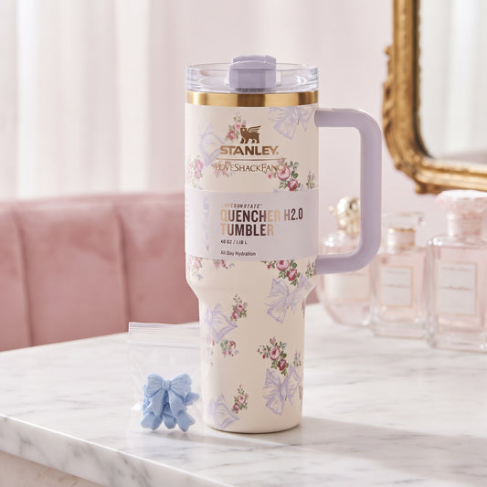 Stanley x LoveShackFancy Quencher H2.0 Tumbler 40 oz Blue