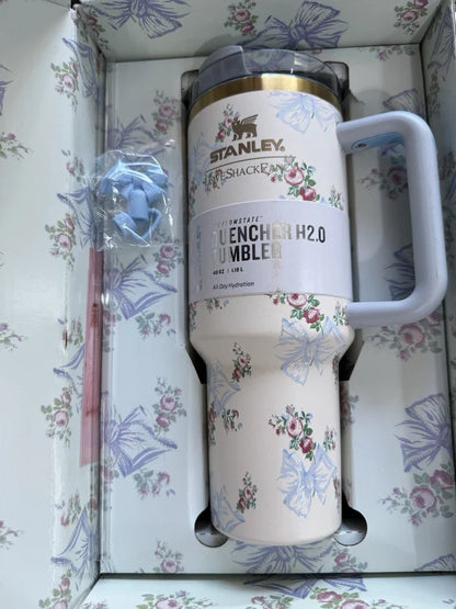 Stanley x LoveShackFancy Quencher H2.0 Tumbler 40 oz Blue