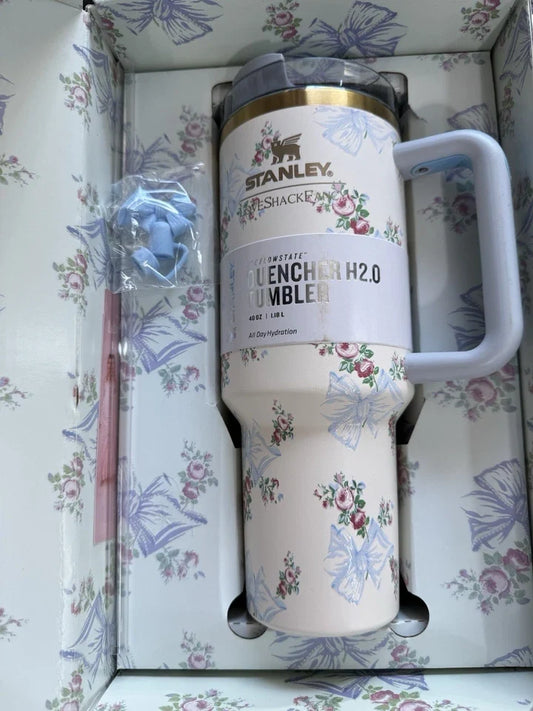 Stanley x LoveShackFancy Quencher H2.0 Tumbler 40 oz Blue